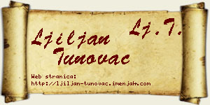 Ljiljan Tunovac vizit kartica
